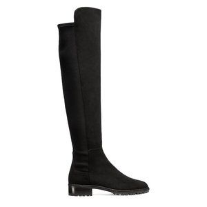 STUART WEITZMAN CITY BOOT SUEDE BLACK OVER THE KNEE 11.5 (P15)
